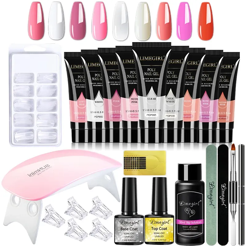 15 ml Nagel Gel Kit Für Schnelle Verlängerung Nail art Polymer Gel Nagel Werkzeuge Finger Verlängerung Acryl Lösung Gel polnischen Nail art Kit