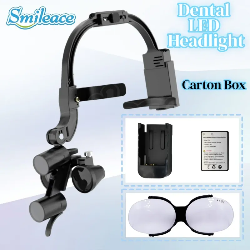 2,5X 3,5X Binokular Dental Lupe Vergrößerung Scheinwerfer mit Einzel Batterie Chirurgische LED Scheinwerfer für Zahnarzt Medizinische Lampe