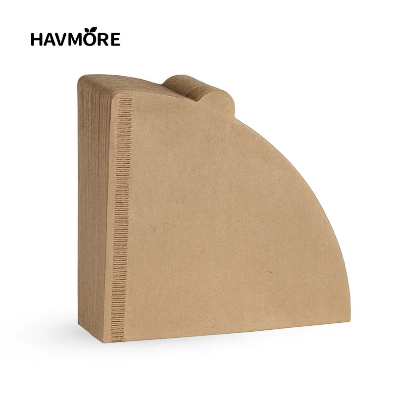 Havmore Holzfaser 02 Kegelfilter Pour-Over 2-4 Tassen Natürliche Tropf-Kaffeefilter Zubehör für Kaffeemaschinen