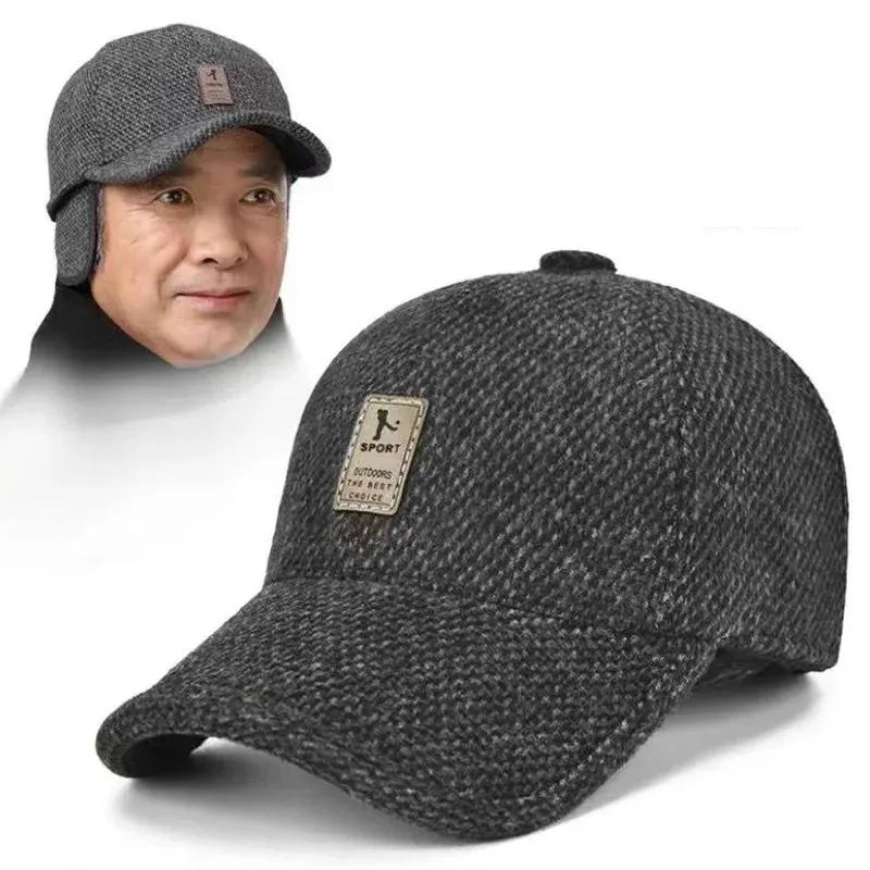 Baumwolle Hut männer Hut Herbst Und Winter Mittleren Alters Papa Tuch Hut Einzigen Alten Mann Windschutzscheibe Baseball Hut Sonnenhut