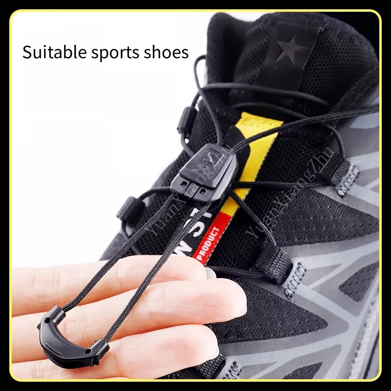 Neue Schnürsenkel ohne Bindung, runde Tennisschnürsenkel ohne Bänder, für Erwachsene und Kinder, hochwertige Laufschuhe, Schnürsenkel, Schwarz, Weiß, Schuhe, Zubehör