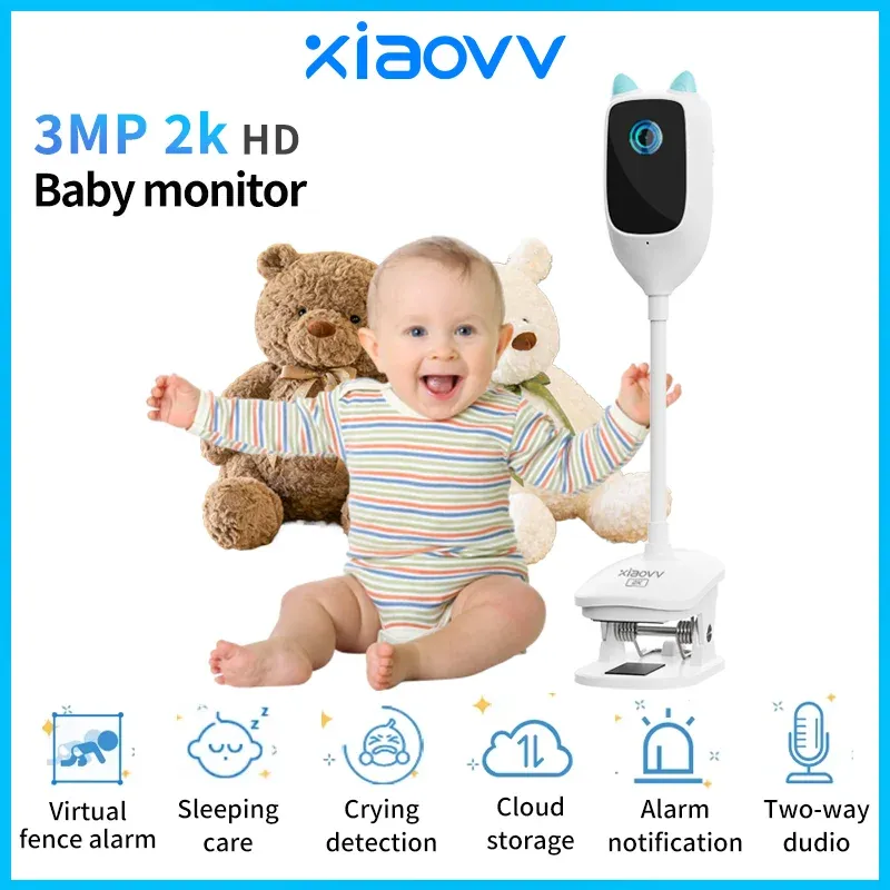 4 MP WiFi-High-Definition-Wiefererkennung für den Innenbereich, Video-Babyphone, Vollfarb-Nachtsicht, 360-Grad-drehbare Netzwerkkamera