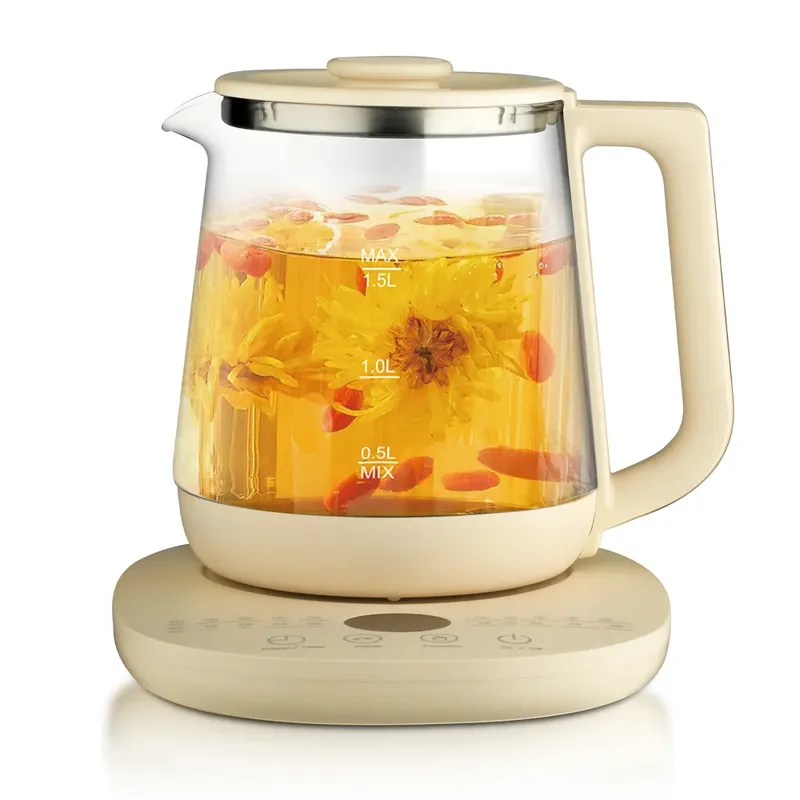 Gesundheitskonservierungstopf, 1,5 l, elektrischer Glaskessel, Küchengeräte, intelligenter Wasserkocher, automatischer multifunktionaler Tee, Kaffee