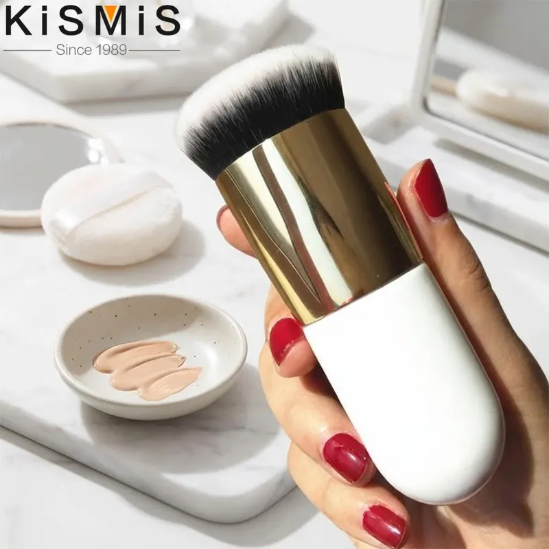 Professionelles Flaches Creme-Make-up-Pinsel-Set für Gesicht, Wangen, Konturierung, Rouge und Foundation - Make-up-Werkzeuge für Makellose Anwendung