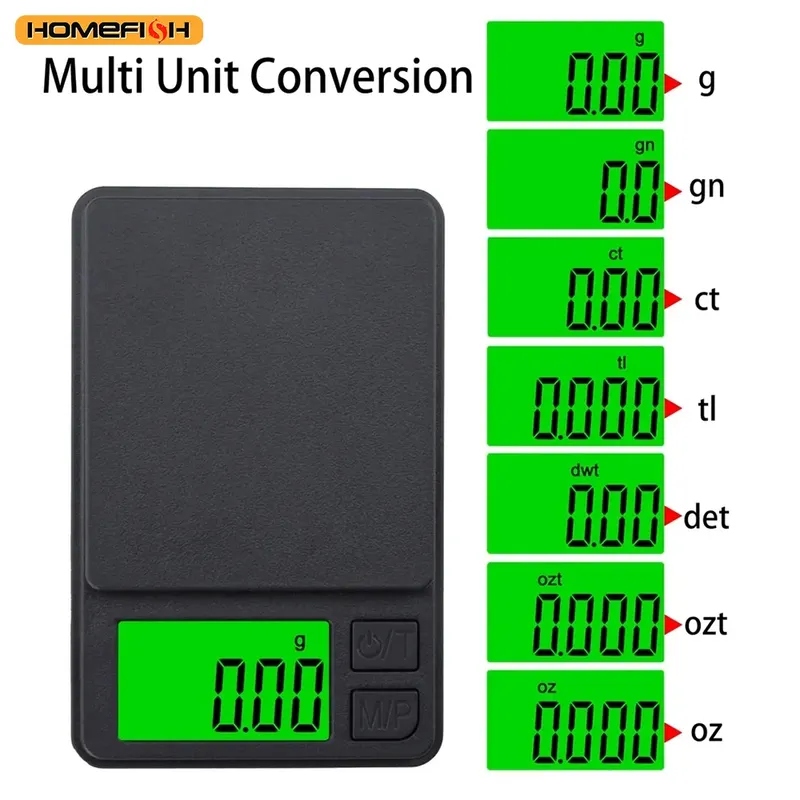 Digitale Taschenwaage zum Wiegen von Gramm, Genauigkeit 500 g/0,01 g, Mini-Schmuckwaage