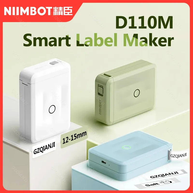 Niimbot D110 Smart Tragbarer Etikettendrucker Mini Pocket Thermo Sticker Maker Selbstklebende Etikettenpapiere für Büro und Zuhause