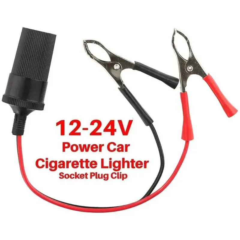 High-Power 12V 24V Auto Zigarette Leichter Buchse Zu Batterie Alligator Krokodil Clip Stecker Verlängerung Kabel Adapter buchse