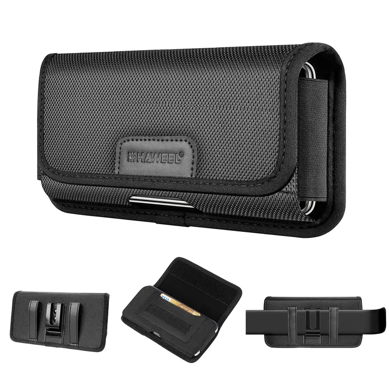 HAWEEL Handy-Hüfttasche, 4,7–6,8 Zoll, Handy-Holster-Hülle, Handy-Gürtelclip-Beutel für iPhone 17, 16, 15, 14, 13, 12, Samsung