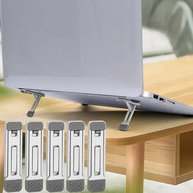 Laptop-Ständer aus Aluminiumlegierung, Mini-Klapphalter, 3-Höhenverstellung, Notebooks, Halterung, Zubehör für MacBook, Smartphone
