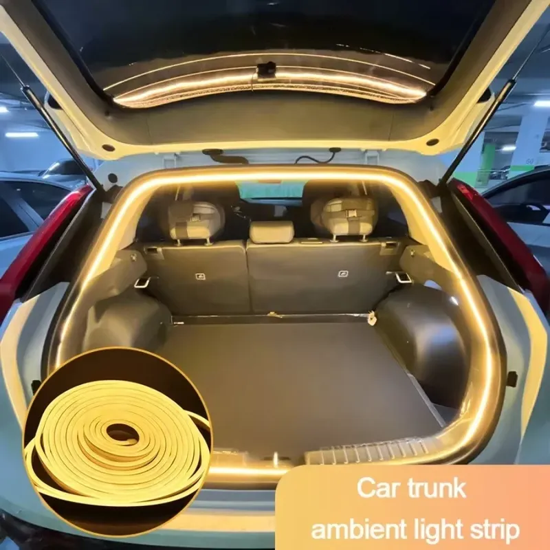 Flexibler LED-Umgebungslichtstreifen, 5 m, DC12 V, für Tesla Model Y 3 S After Trunk Frunk, Silikon-Innenraum, Auto-Dekorationslampe, DIY-Lampe