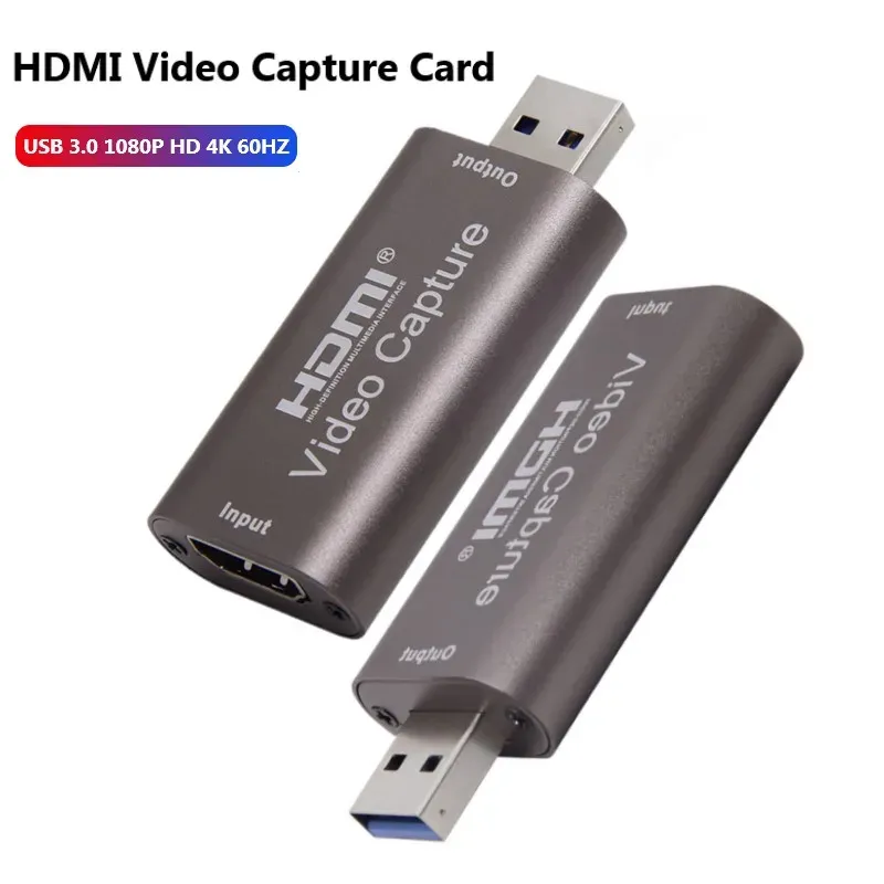USB 3,0 Video Capture Karte 4K 60HZ HDMI-kompatibel Video Grabber Live Streaming Box Aufnahme für PS4 XBOX telefon Spiel DVD Kamera