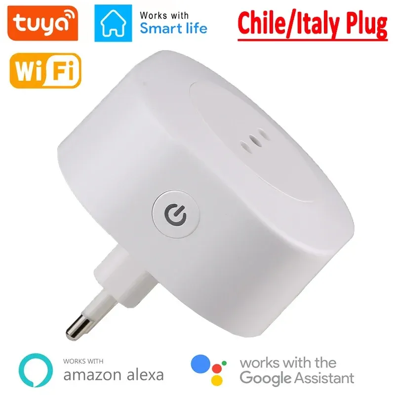 16A Wifi Smart Plug Italien Chile Buchse Power Mit Timer USB Ladegerät Tuya SmartLife APP Voice Control Funktioniert Für Google Home Alexa