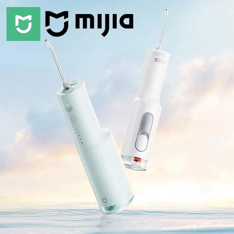 MIJIA Elektrischer Mundduschen-Irrigator F300, 240 ml Wassertank, 4 Modi, 2000 Impulse/Min. Frequenz, 115 Tage Akkulaufzeit