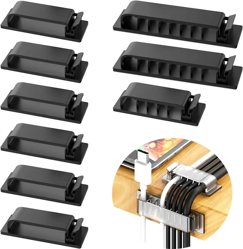 Kabel-Organizer, selbstklebende Kabelklemmen, USB-Kabelmanagement-Klemme, für Auto, Zuhause, Schreibtisch, Wand, Kabelhalter, Ladekabel, Wickler, Manager