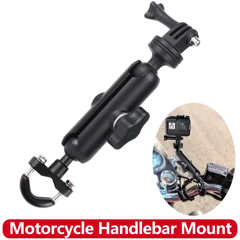 Motorrad Lenker Halterung Aluminium Legierung Fahrrad Halter Für GoPro Hero 13 12 11 10 9 8 Insta360 DJI Osmo Action kamera Zubehör
