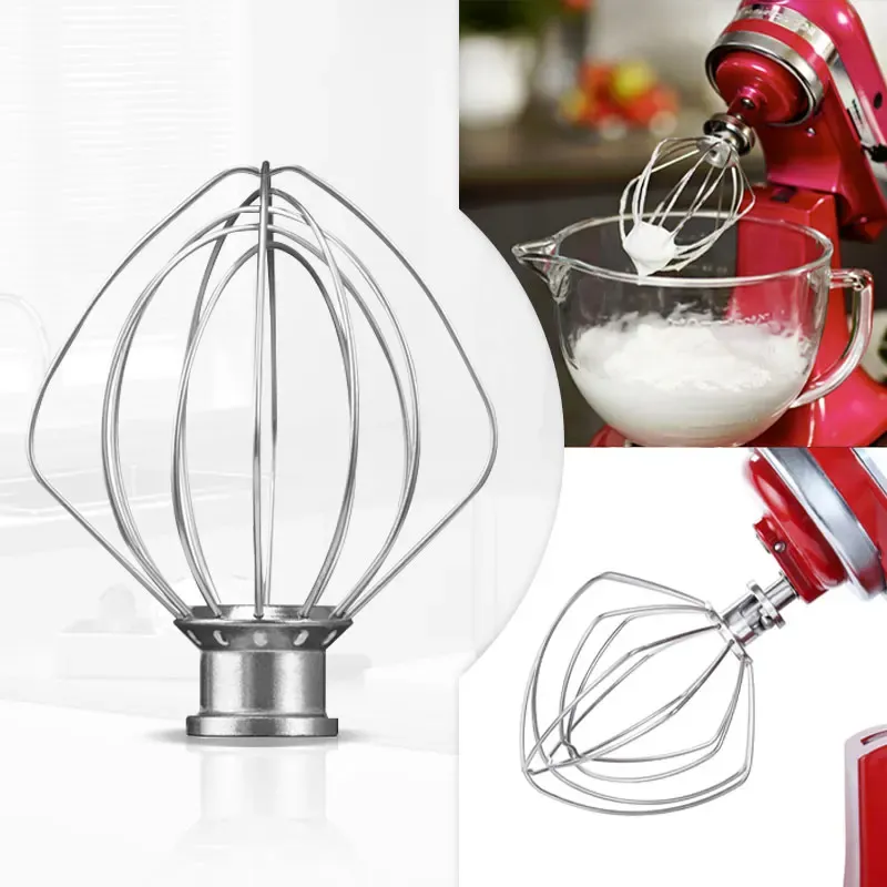 Edelstahl draht Peitsche Küche Elektro mixer Zubehör für 4,5 qt kitchen aid k45ww Stand mixer mit Schneebesen aufsatz