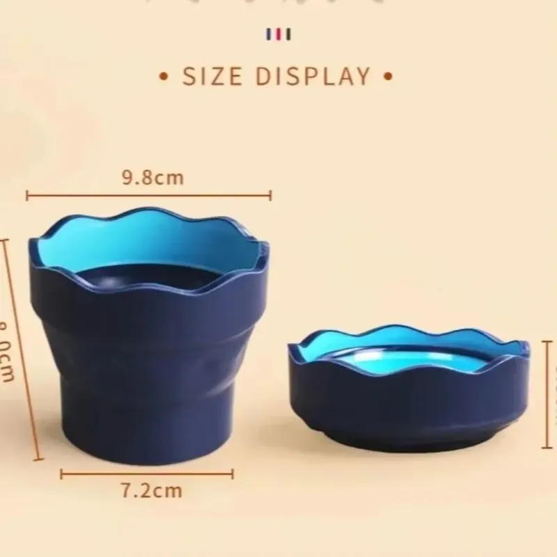 Faber Castell Waschpinsel-Eimer, skalierbar, teleskopisch, Kunstwaschstiftbecher, zusammenklappbarer Eimer, Wasserbecher, Skizzenmalerei, Kunstbedarf
