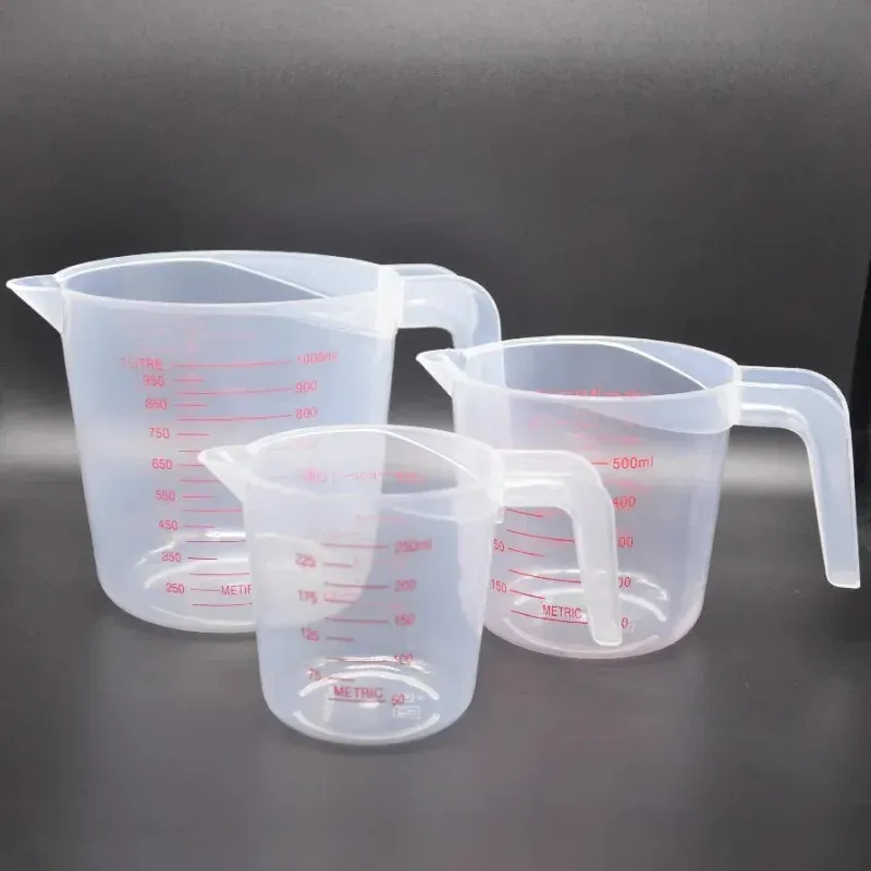 250/500/1000ml Back-Messbecher PVC-Skalenbecher Kunststoff-Messbecher Küchen- und Laborbehälter Werkzeug