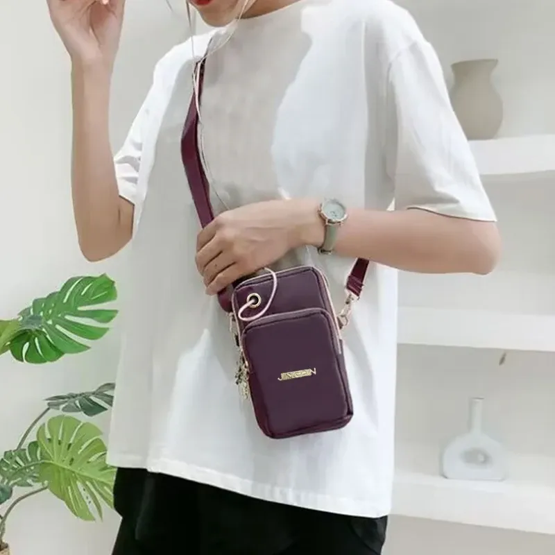 Umhängetasche für Damen, vertikale Handgelenk-Geldbörse, Handytasche, zufällige Zugrichtung, modisches und praktisches Accessoire