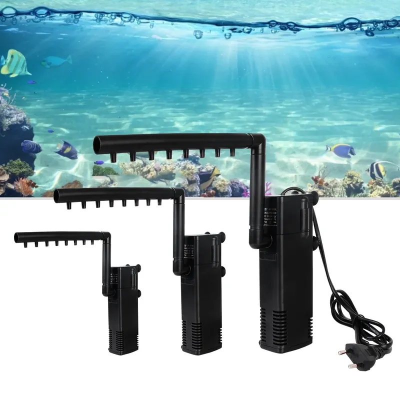 EU Stecker Low Level Wasser Tauch Wasser Filter Pumpe Schildkröte Tank Filter Aquarium Aquarium Sauerstoff Zunehmende Pumpe Hinzufügen Sauerstoff