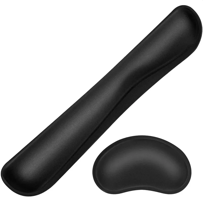 Tastatur-Handgelenkauflage, Mauspad mit Handgelenkstütze, Memory-Schaum, Tastatur-Pad-Set, ergonomisches Mauspad für Büro, Gaming, PC, Laptop