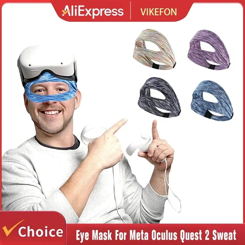 VIKEFON Augenmaske für Meta Oculus Quest 2, Schweißband, VR-Brillenabdeckung, atmungsaktiv, Virtual-Reality-Headset für Quest 2-Zubehör