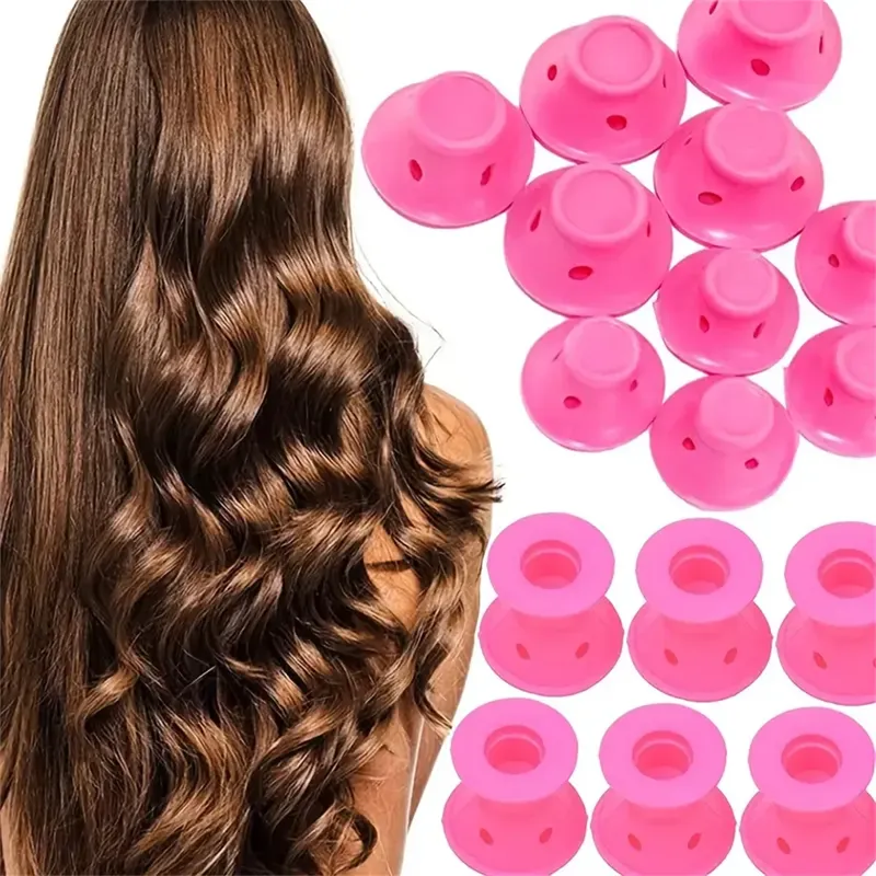 10/20 Stück Pilz-Lockenwickler, weiche, sanfte Haarpflege-Rollen, rutschfeste Silikon-Wellenformer für einfache DIY-Styling-Lockenwerkzeuge