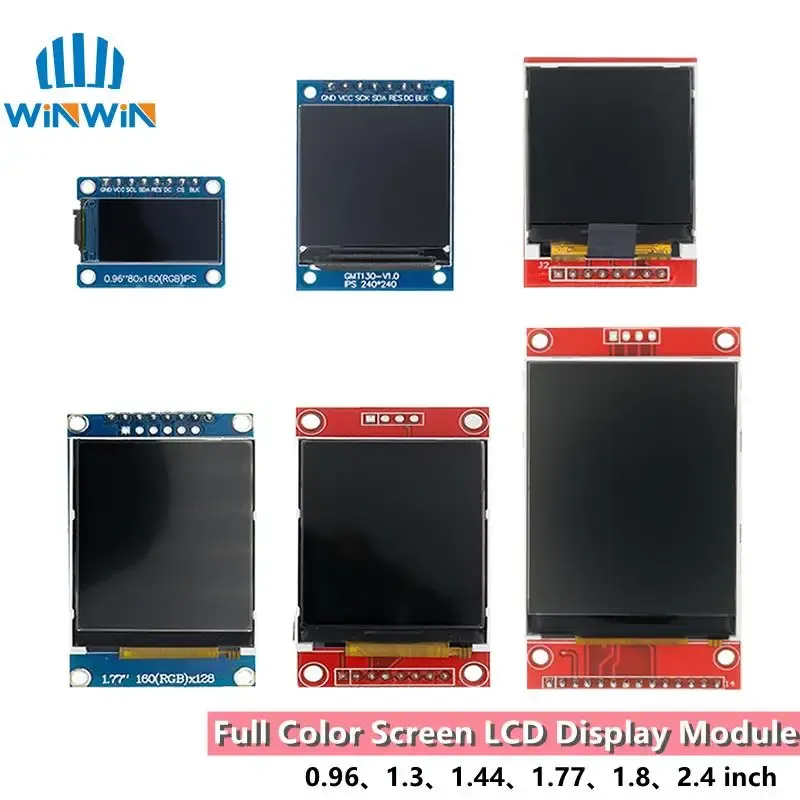 TFT Display 0,96/1,3/1,44/1,77/1,8/2,4/2,8 zoll IPS 7P SPI HD 65K TFT Voll Farbe LCD Modul ST7735 Stick IC 80*160 Für Arduino