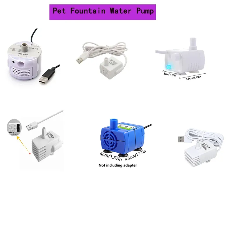 Katzen-Wasserbrunnen, Haustier-Wasserpumpe, Ersatz für Katzen-Trinkspender, Haustierzubehör, extrem leise USB (keine Stecker-Wasserpumpe)