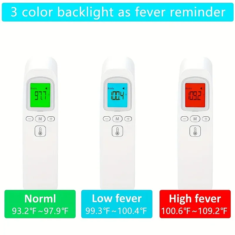 Infrarot-Thermometer digitale berührungs lose Stirn pistole Laser Home Handheld ir Temperatur Pyrometer Hintergrund beleuchtung Messung
