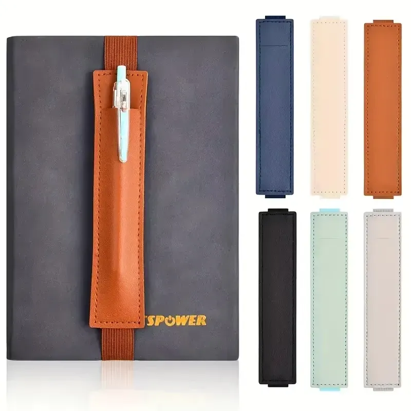Verstellbarer Stifthalter aus Leder mit elastischem Band, Stifttasche für Planer, Stifthalter für Notizbuch, Notizbuch-Stifthalter