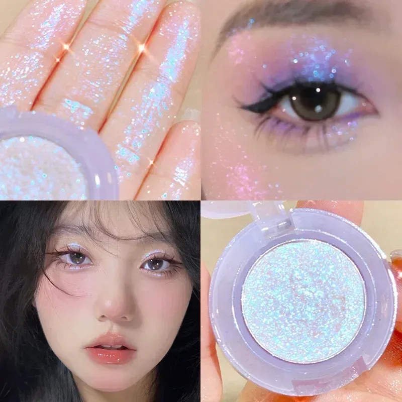 Diamant-Glitzer, einfarbig, Lidschatten-Palette, Verfärbung, Lidschatten, Textmarker, Pailletten, wasserfest, dauerhafte Augen, Make-up-Pigmente