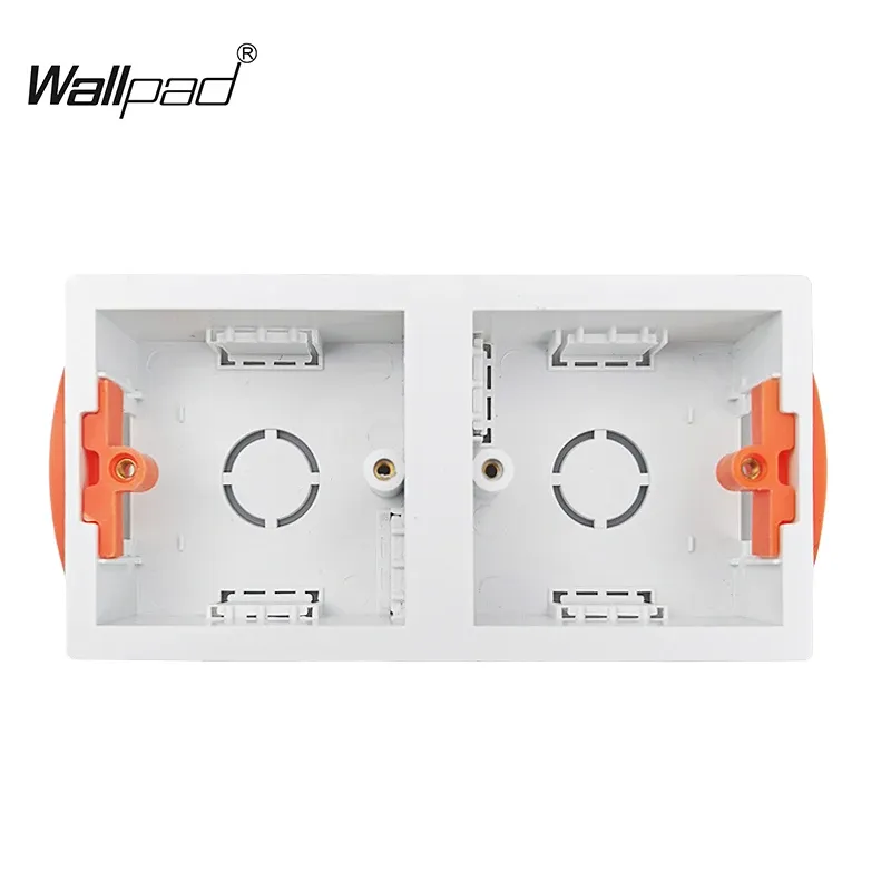 2-Gang-Trockenfutterbox für Gipskarton, Gipskarton, Trockenbau, 35 mm Tiefe, 172 x 86 mm, Wandschalterbox, Steckdose, Kassette