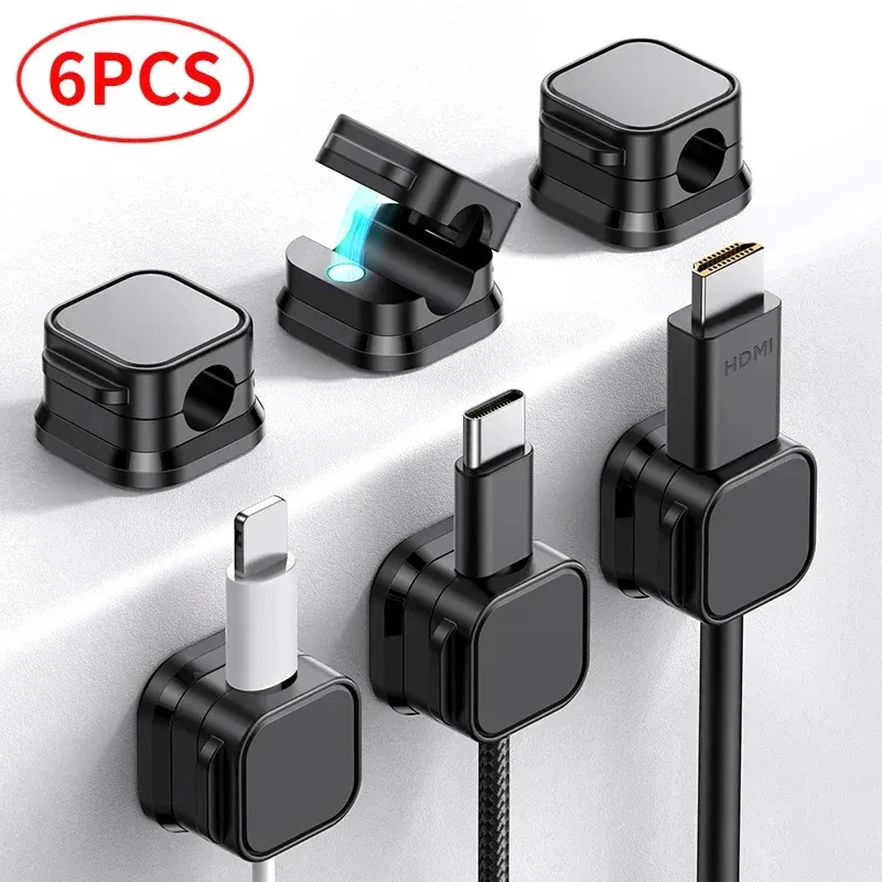 3-12 Teile/satz Magnetische Kabel Clips Kabel Organizer Einstellbare Kabel Halter Unter Schreibtisch Organisation Kabel Management Halter