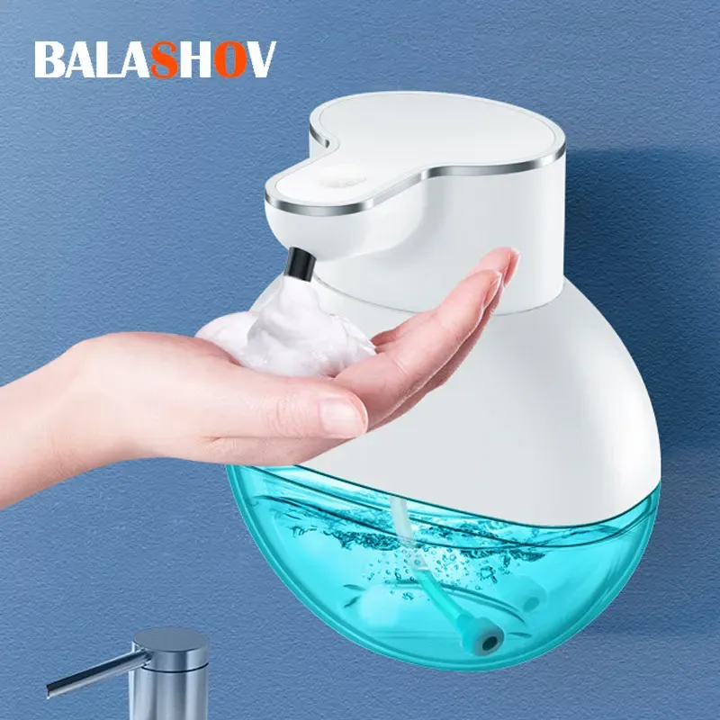 Intelligenter automatischer Seifenschaumspender und Gel, Badezimmerwaschmaschine, Handflüssigkeit, Waschmittel, Wandpaneele, montiert, USB wiederaufladbar