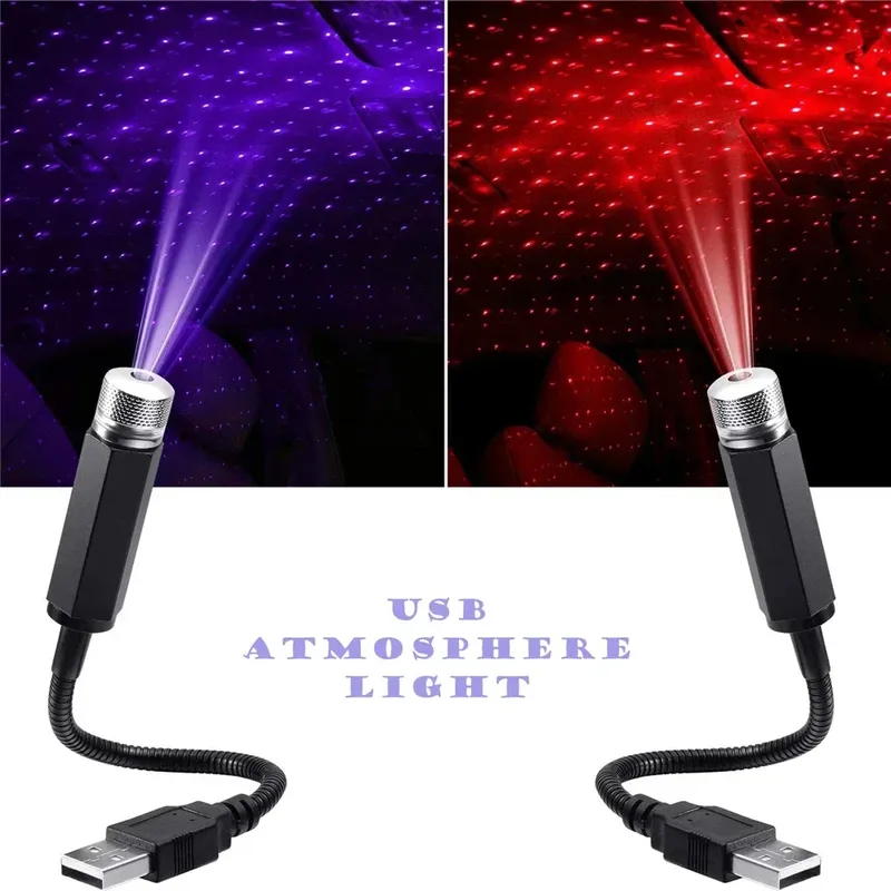 Mini LED Auto Dach Stern Nacht Lichter Projektor Licht Innen Umgebungs Nacht Sternen Himmel USB LED Dekorative Lichter Stecker und Spielen