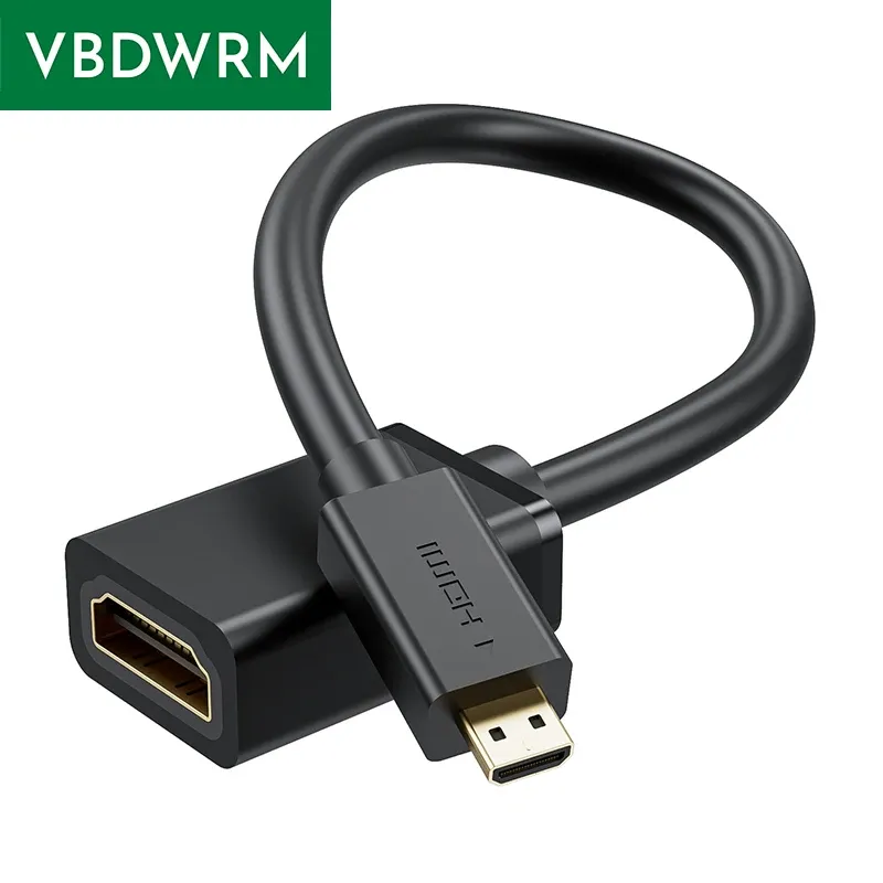 Micro-HDMI-Kabel 4K 60 Hz Bidirektionaler HDMI-zu-Micro-HDMI 2.0-Kabeladapter für Raspberry Pi 5/Pi 4/GoPro Hero 7 6/Laptop-Tablets