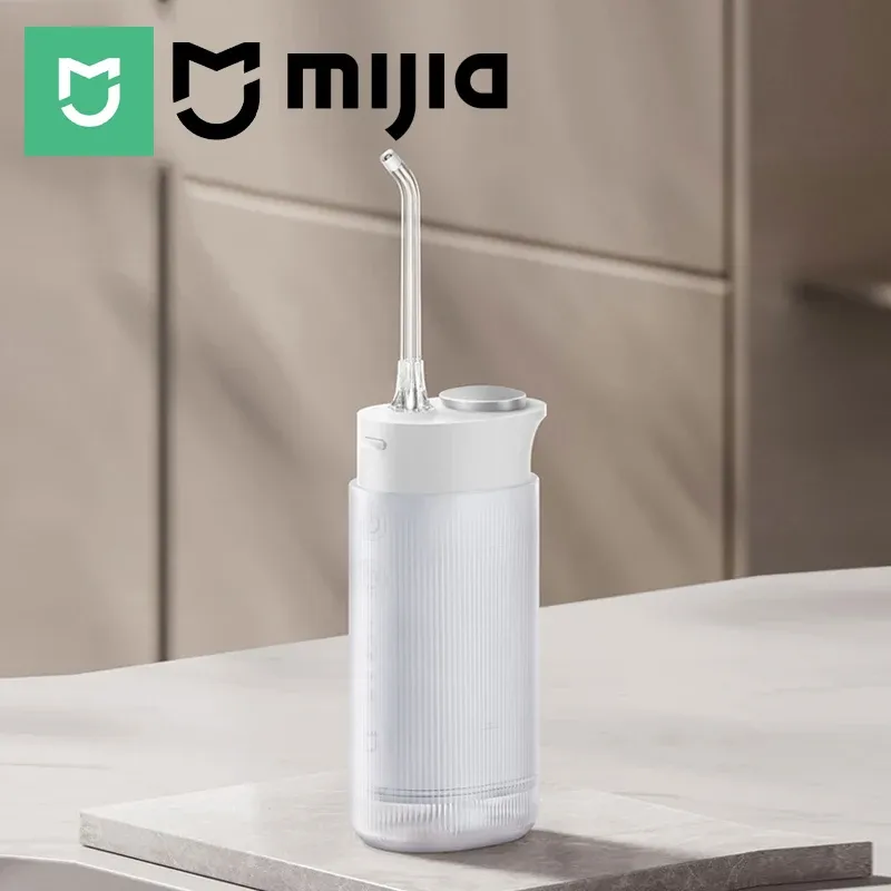 MIJIA Munddusche F400, Tragbarer Kabelloser Wasser-Zahnreiniger, 4 Modi, 200ml Wassertank, Elektrischer Wasserflosser