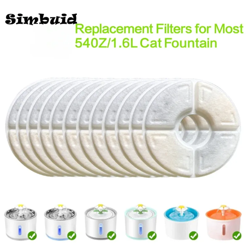 4/8/12Pcs Ersatz Aktivkohle Filter Für Katze Wasser Trinkbrunnen Ersetzt Filter Haustier Hund Runde brunnen Spender
