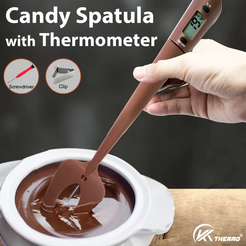 Digitaler Süßigkeiten spatel mit Thermometer Süßwaren/Zucker/Süßigkeiten Thermometer Fleisch kuchen Milch thermometer Werkzeug