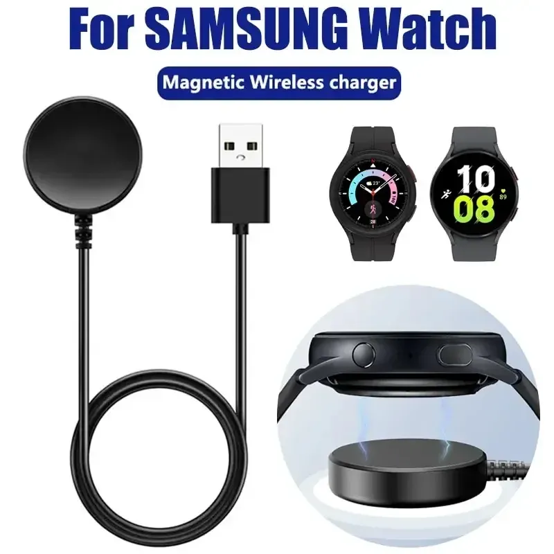 Magnetische Uhr Drahtlose Ladegerät Für Samsung Galaxy Uhr 8/7/6/5pro/5/4/3 aktive 2 Tragbare USB Kabel Schnelle Lade Dock Station