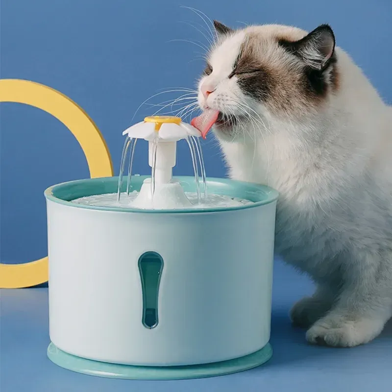 2,4 L Haustier Katze Spender Trinkwasser Brunnen Aktivkohle Filter LED Automatische Feeder Container USB Schnittstelle