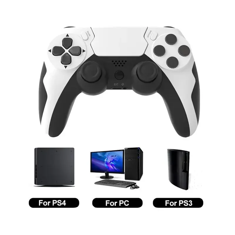 GAMINJA P48 Wireless Gamepad mit Sechs-Achsen-Gyroskop-Game-Controller für PS4 PS3-Konsole gewinnt 7 8 10 Dual-Vibrations-PC-Joystick
