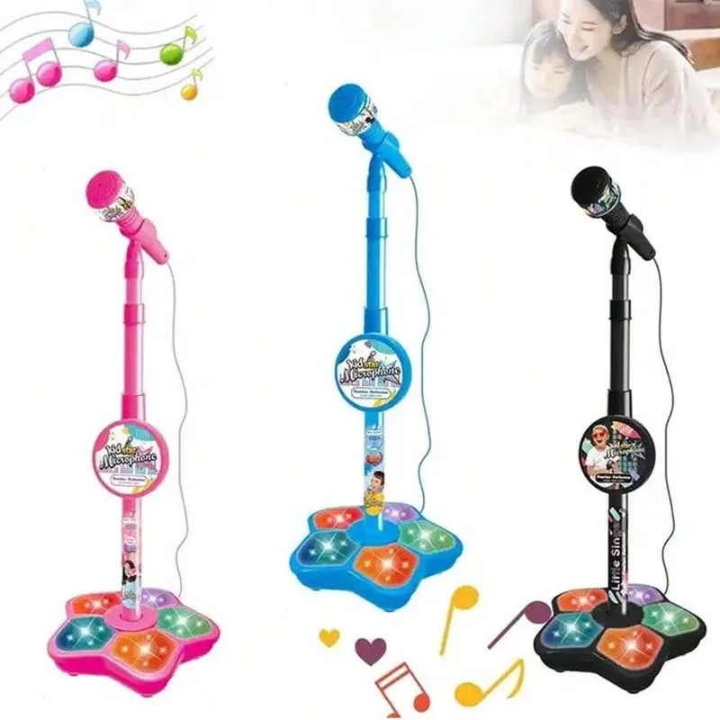 Kinder-Mikrofonständer-Spielzeug, tragbare elektronische Karaoke-Karaoke-Mikrofonständer für Kinder, langlebiger Party-Karaoke-Mikrofonständer, Karaoke-Maschine für Kinder
