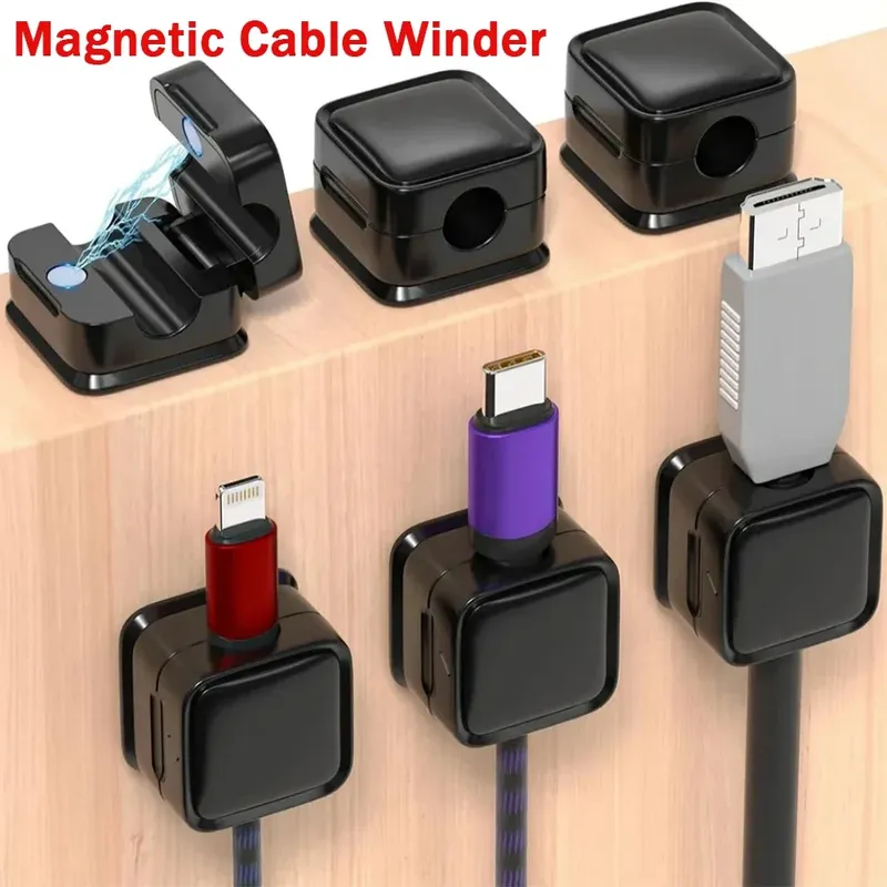 1/3/6 PCS Magnetische Kabel Organizer Kabel Clips Management Draht Keeper Wand Daten Kabel Wickler Einstellbare Kabel Halter unter Schreibtisch