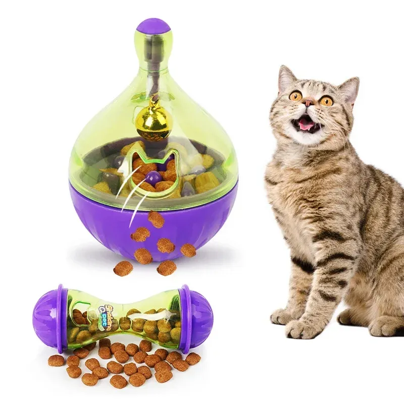 Haustier Katze Spaß Schüssel Fütterung Spielzeug Hund Tumbler Feeder Welpen Kätzchen Schütteln Leckage Lebensmittel Ball Container Übung Training Leckage Spielzeug