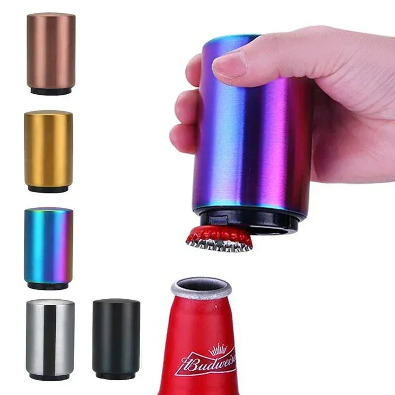 Edelstahl Bier Flaschenöffner Automatische Küche Zubehör Bier Soda Liefert Küche Werkzeug Kappe Rotwein Flasche Opener Bar