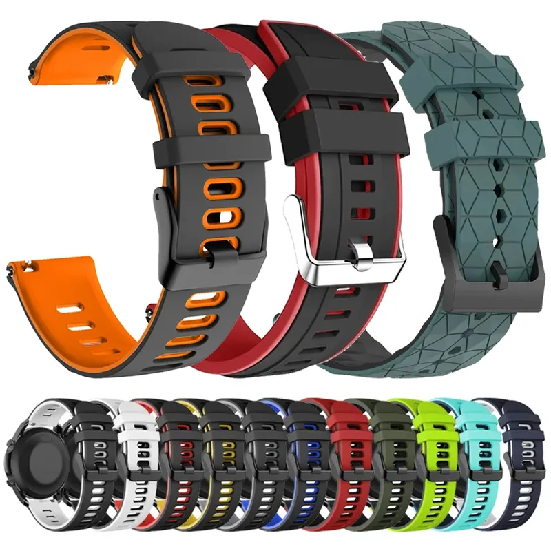 Silikon 22 20 mm Uhrenarmband für HUAWEI WATCH GT 4 Pro 46 mm Band GT 3 SE 2 42 mm HONOR Magic Watch4 GS 3 Pro Ersatzarmband