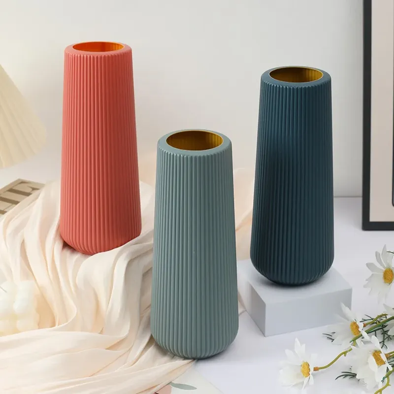 Kunststoff Blumenvase Mode Nordic Stil Nachahmung Keramik Blumentopf Moderne Anti Herbst Blumenarrangement Wohnzimmer
