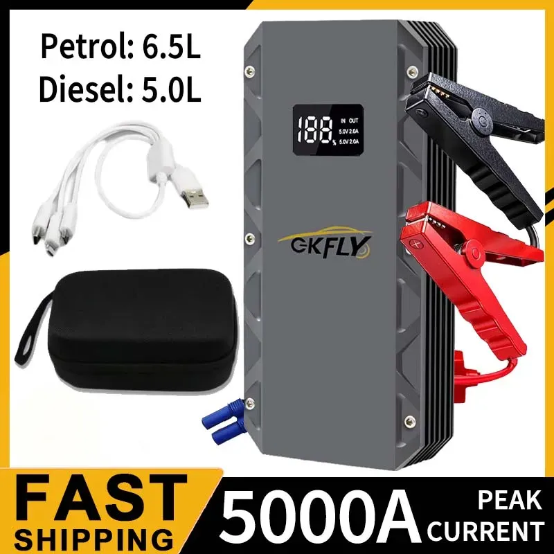 GKFLY 3000A/5000A/9000A Auto Starthilfe Auto Batterie Starter 12V Power Bank Start Gerät Booster für Benzin Diesel Auto